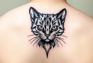 black cat tattoo idea