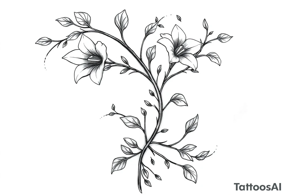 lillie’s and vines that can wrap around tattoo idea