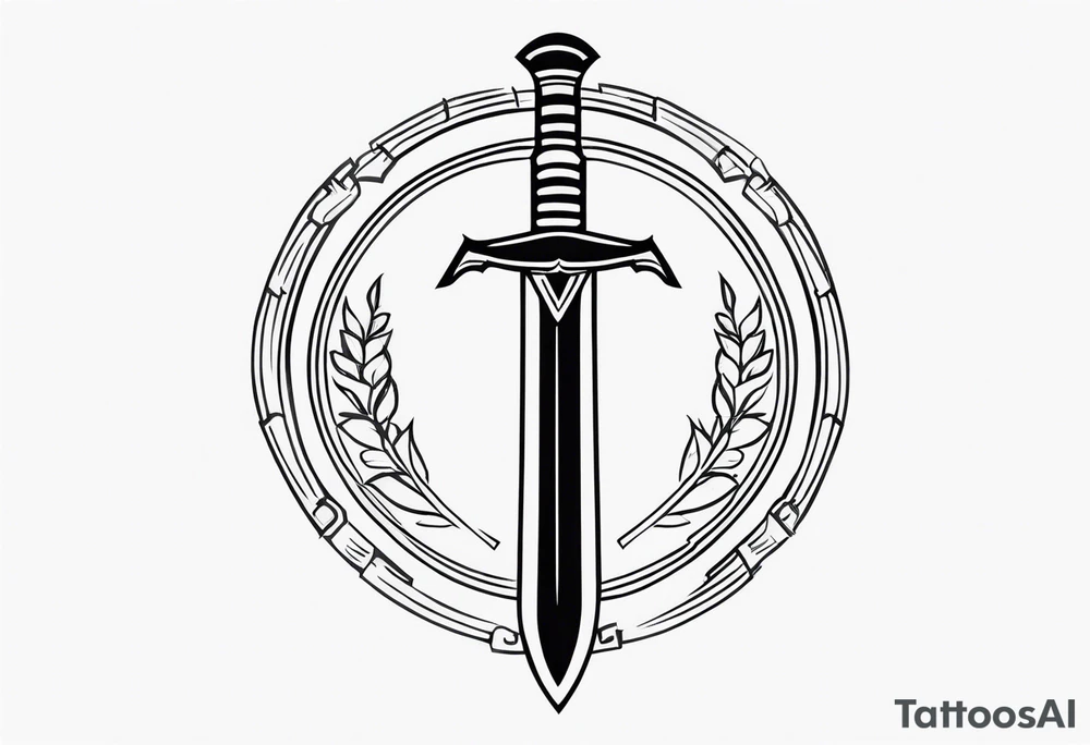Ancient spartan sword symbol tattoo tattoo idea