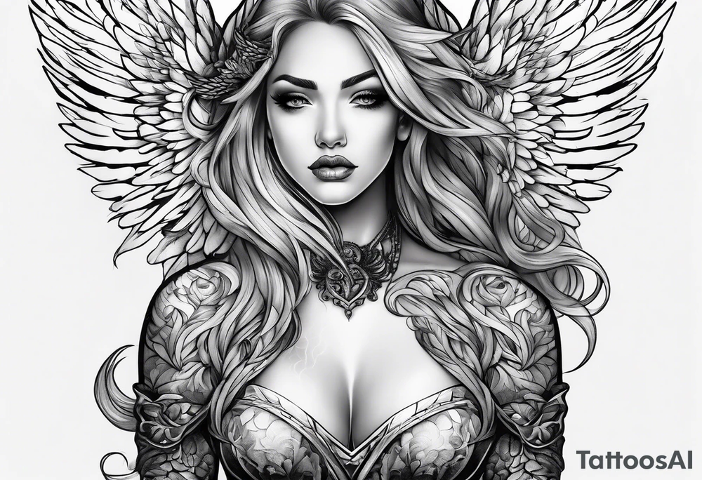 Fallen angel tattoo idea