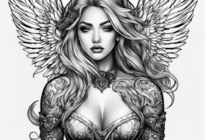 Fallen angel tattoo idea