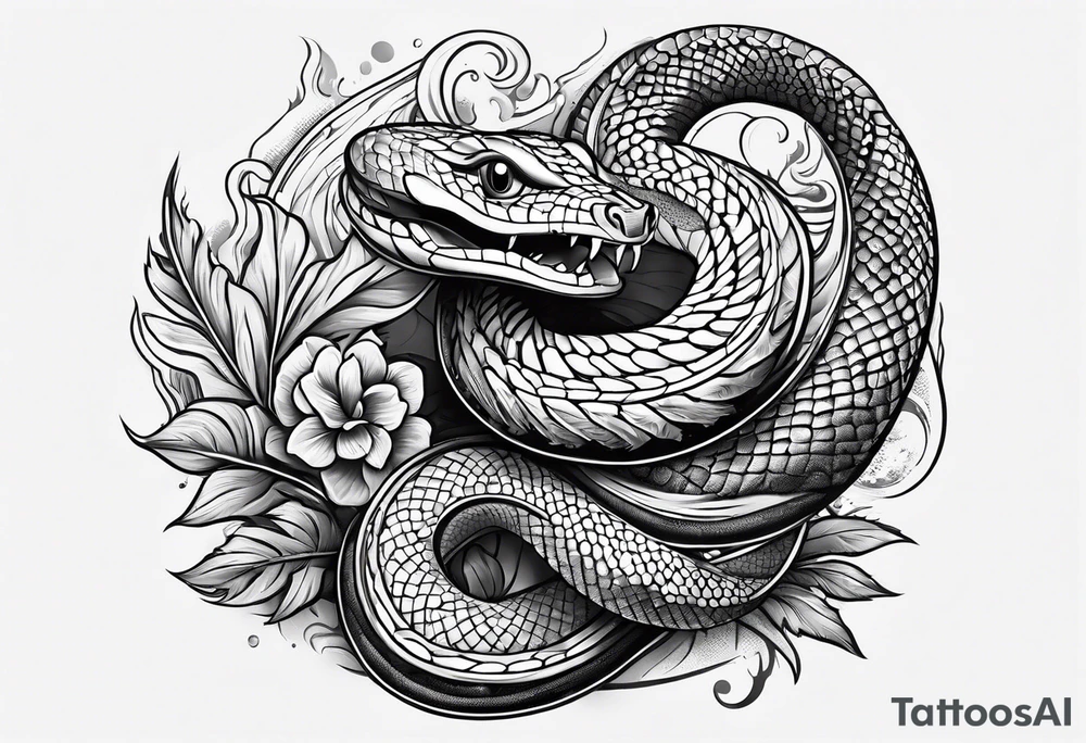 serpent with a spade tattoo idea