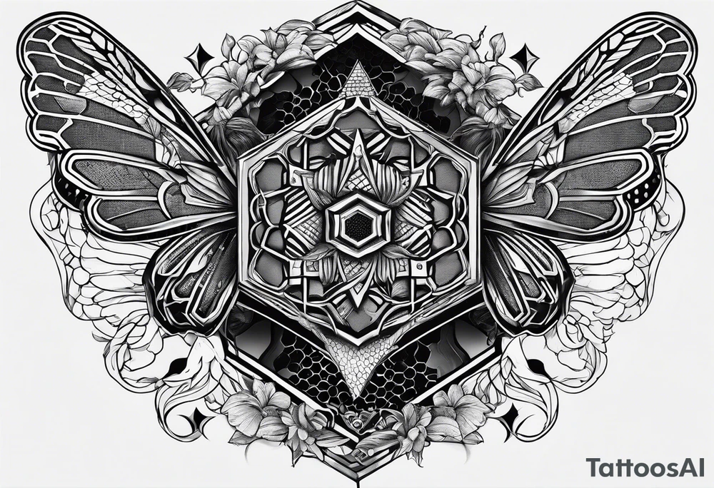 Honeycomb on arm tattoo idea