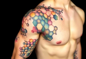 Salvador dali style honeycombs tattoo idea