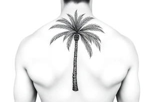 palm tree arm sleeve tattoo idea