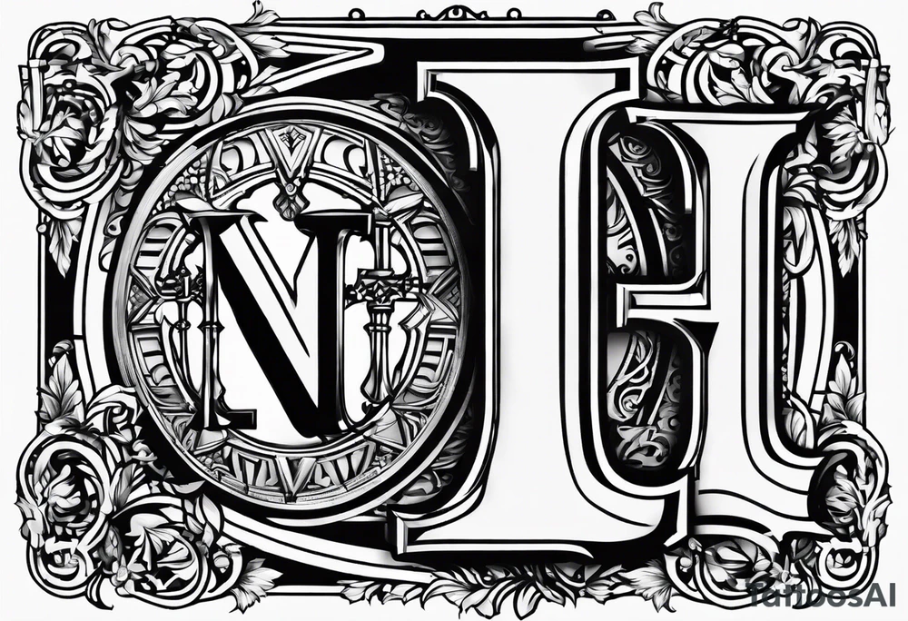 Initials NCA with roman numerals 9-15-16 tattoo idea Initials NCA with roman numerals 9-15-16 tattoo idea