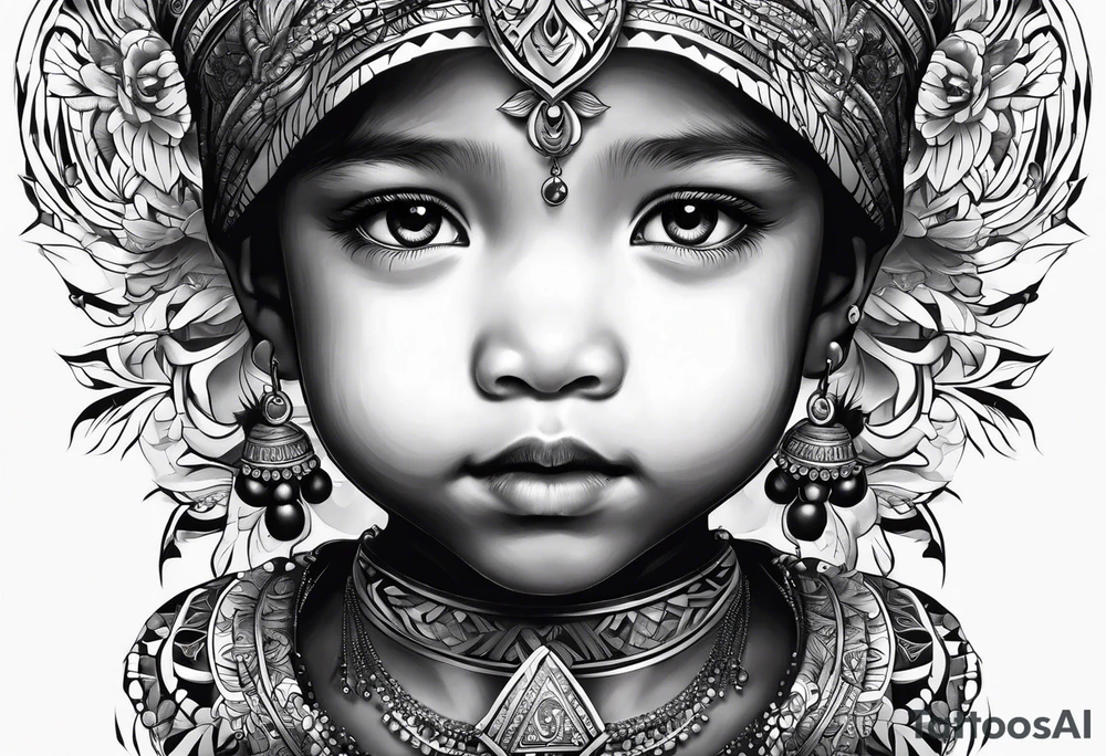 Represents strength of a child tattoo idea