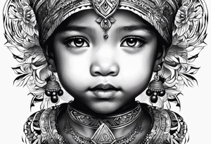 Represents strength of a child tattoo idea