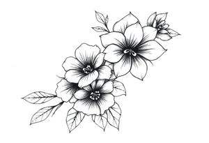 feminine flower sleeve tattoo idea