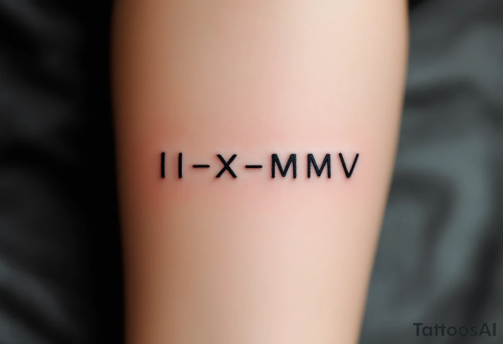 II•X•MMV tattoo idea