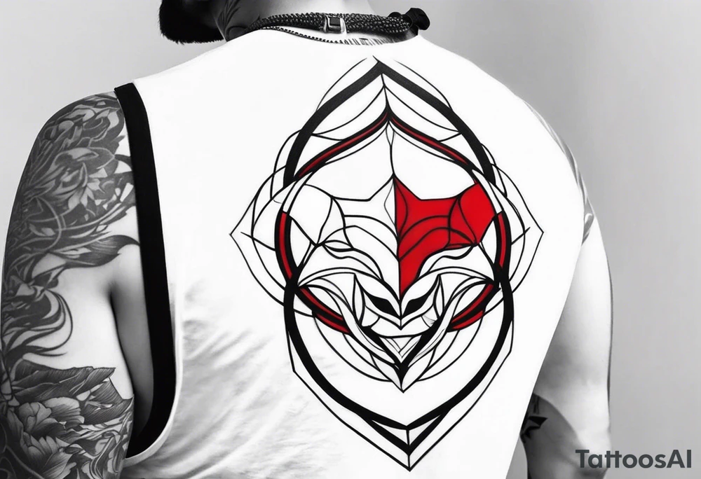 Simple design black and red tattoo for men tattoo idea