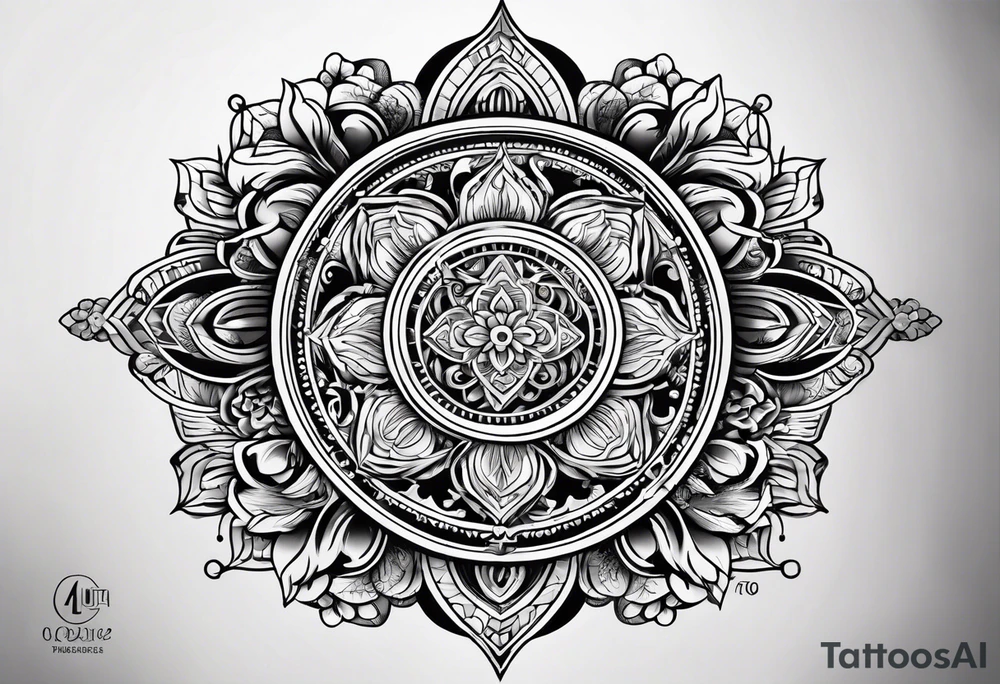 Seven number shape tattoo idea