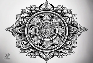 Seven number shape tattoo idea