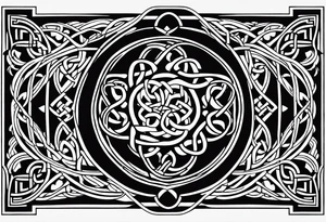 celtic knotwork with ailm tattoo idea