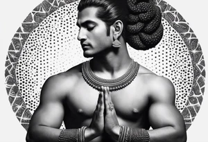 forarm, shiv bhagwan in meditation tattoo idea