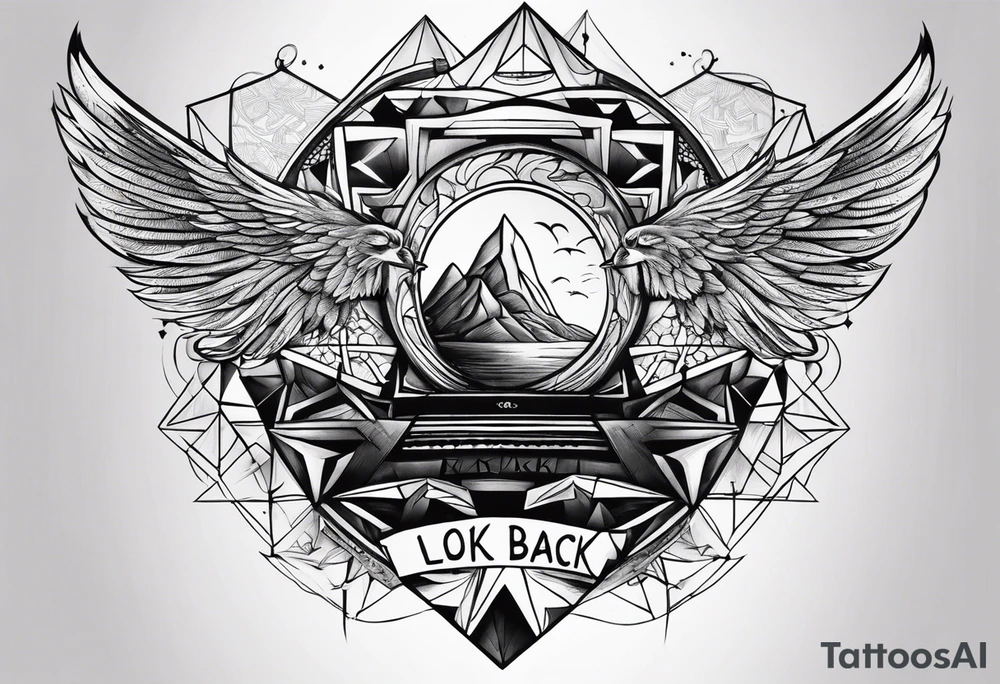 Don’t Look Back in writing tattoo idea