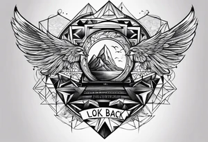 Don’t Look Back in writing tattoo idea