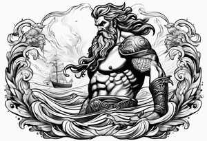 Poseidon water tattoo idea