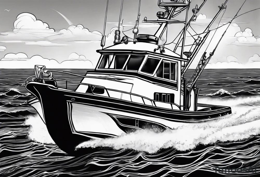 Deep Sea Fishing 
Boat
Beers
Cigars tattoo idea