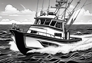 Deep Sea Fishing 
Boat
Beers
Cigars tattoo idea