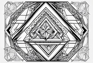 very simple there lined diamond shape tattoo idea