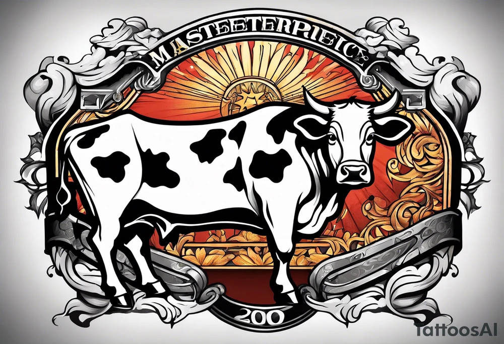 cow wrestling tattoo idea