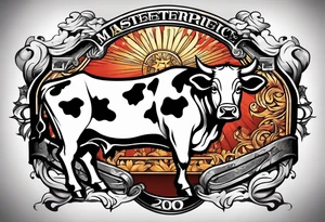 cow wrestling tattoo idea