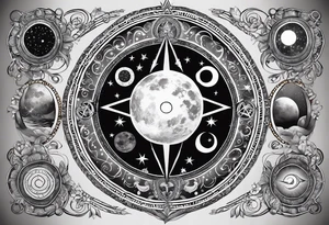 Astrology, Natal Chart, Cancer sign, vision, the moon, the sun, Uranus, Pluto, spiritual, third eye, mystical, Zen, armband tattoo idea