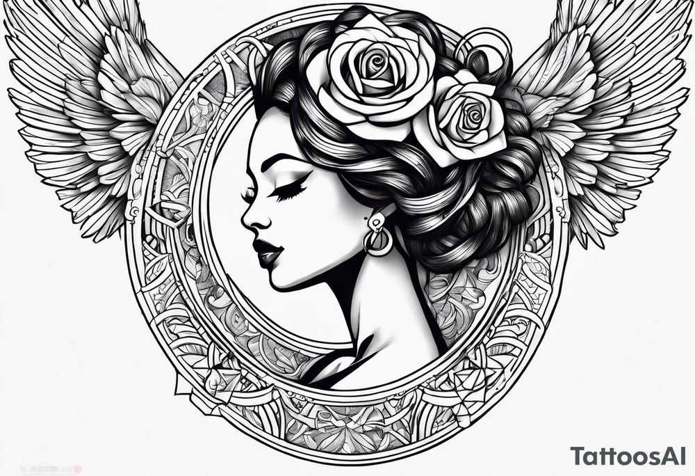 virgo, money, rose, locs tattoo idea