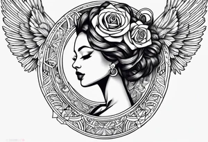 virgo, money, rose, locs tattoo idea