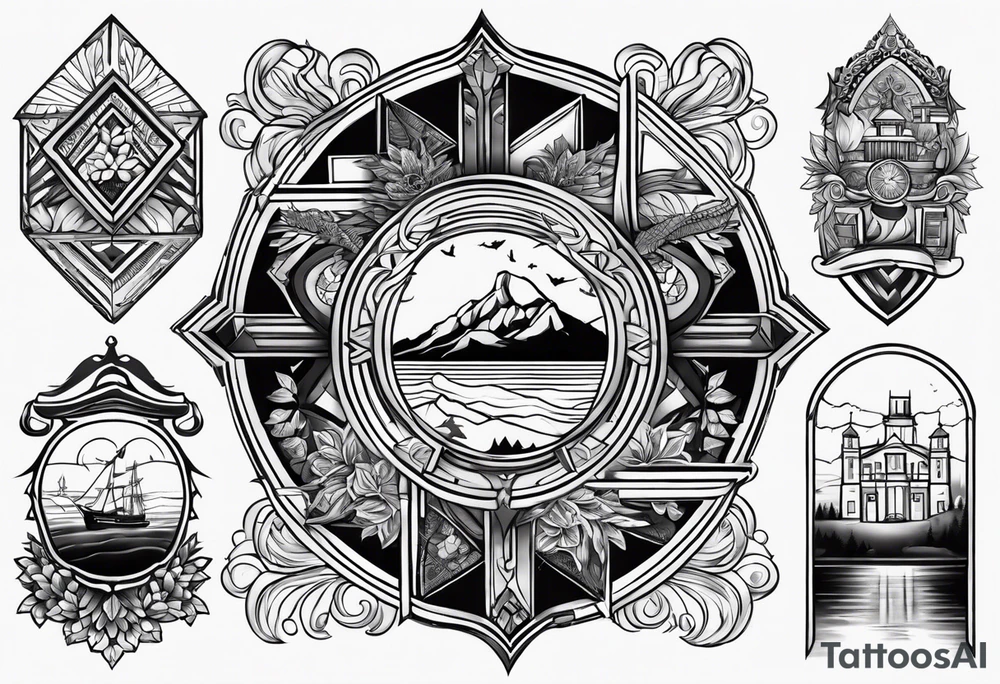 Elements of Trinidad and Canada tattoo idea