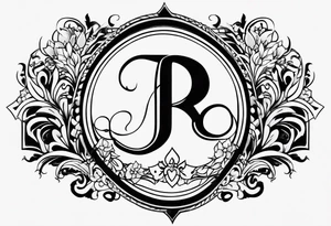 J and R simple initial tattoo of kids initials tattoo idea