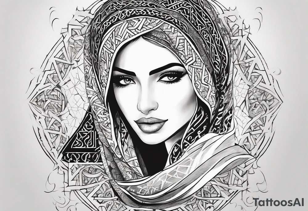arabic calligraphy of the translation, what doesnt kill you makes you stronger - Just writing tattoo idea