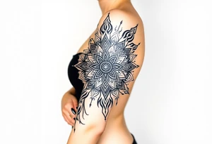shaman style mytical mandala tattoo idea
