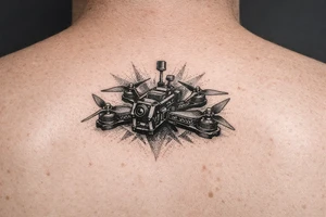freestyle fpv drone tattoo idea