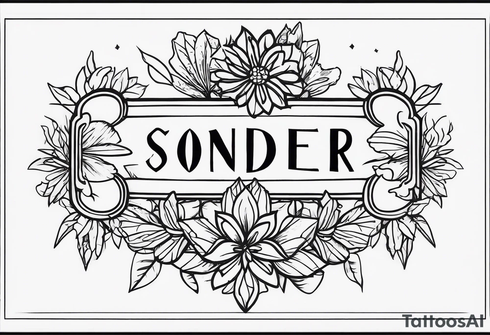 Minimal flash tattoo Illustration of the meaning of the word SONDER tattoo idea