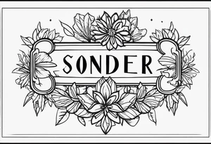 Minimal flash tattoo Illustration of the meaning of the word SONDER tattoo idea