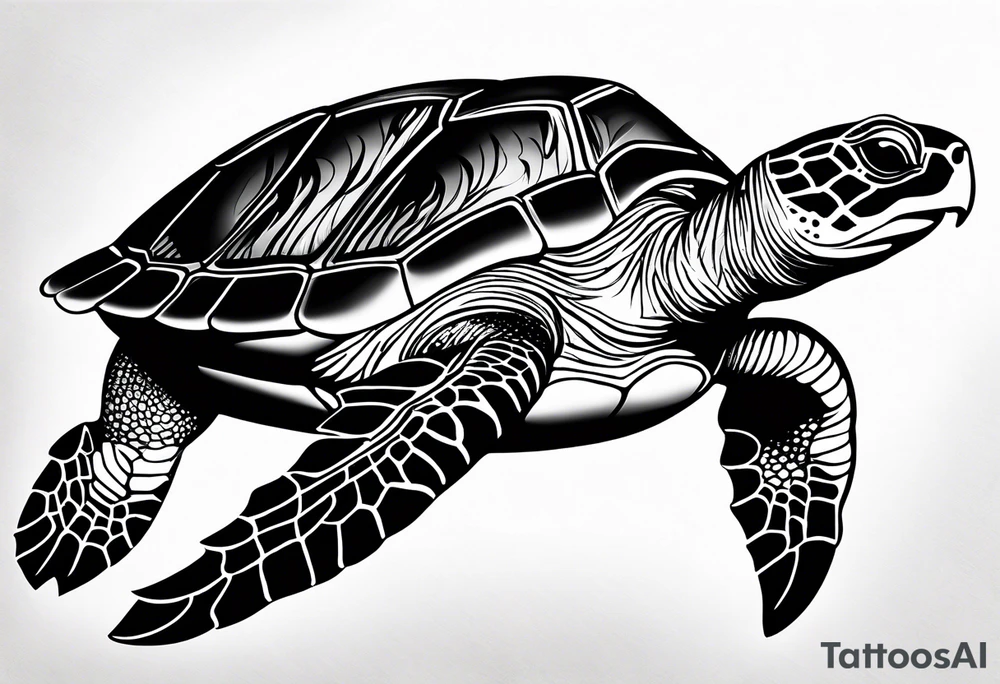 Sea turtle tattoo idea