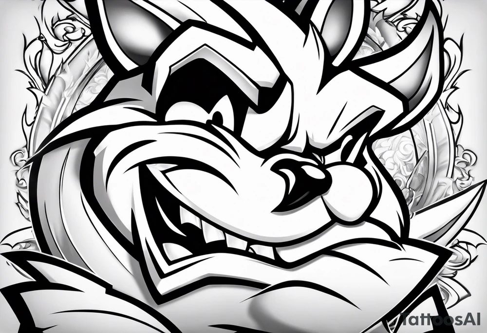 Taz mania the looney tunes character tattoo idea