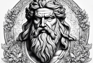 Zeus with background make it nice tattoo idea