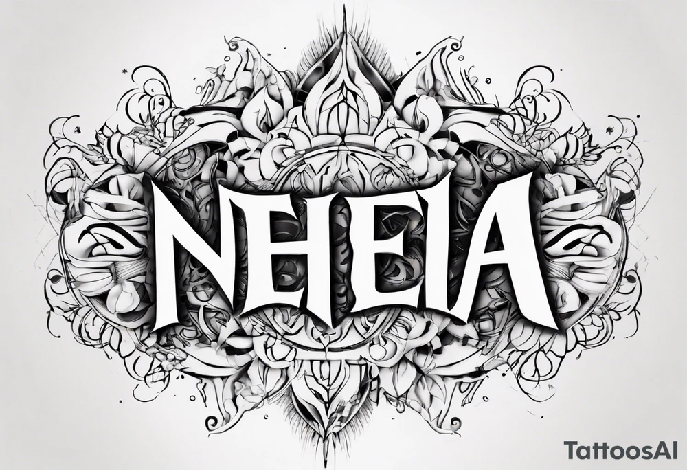 Name Neha tattoo idea