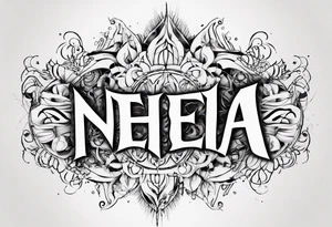 Name Neha tattoo idea