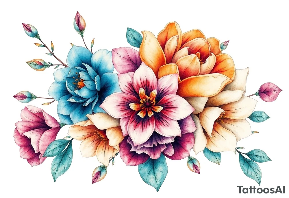 Flowers tattoo idea