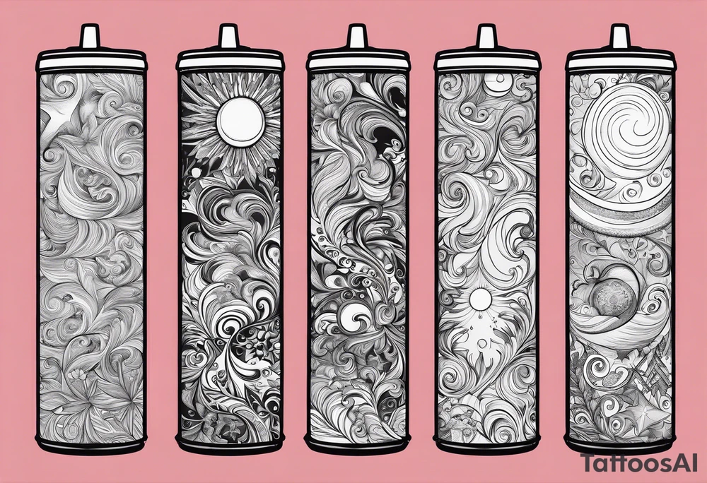 20 oz tumbler banner design, candy, minimalist, spellbound, voodoo, moon, stars, Halloween tattoo idea