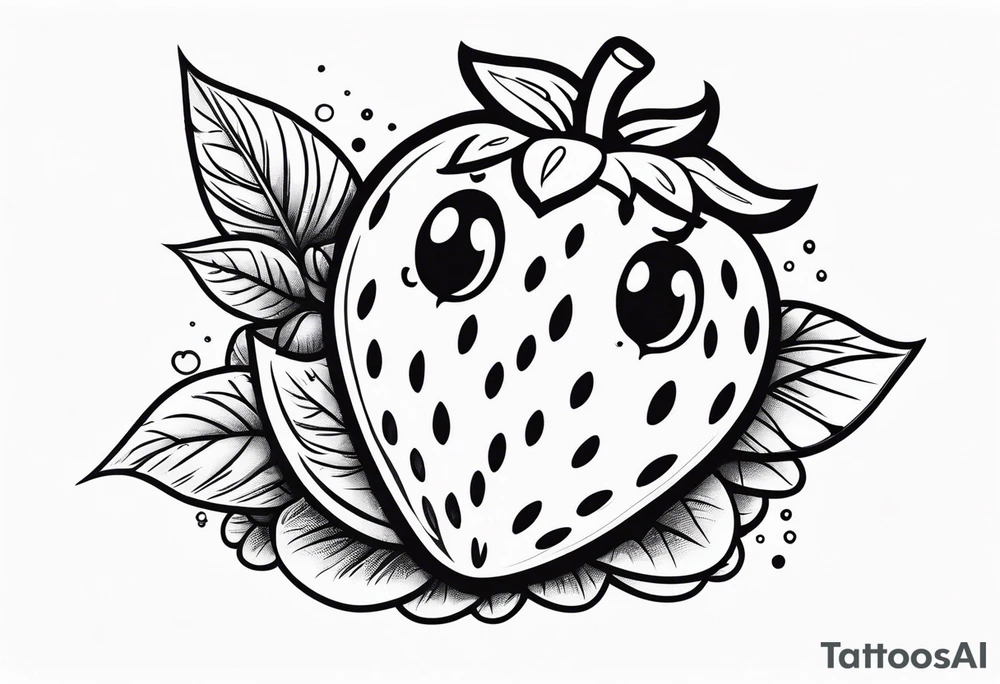 Strawberry tattoo idea
