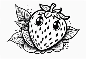 Strawberry tattoo idea