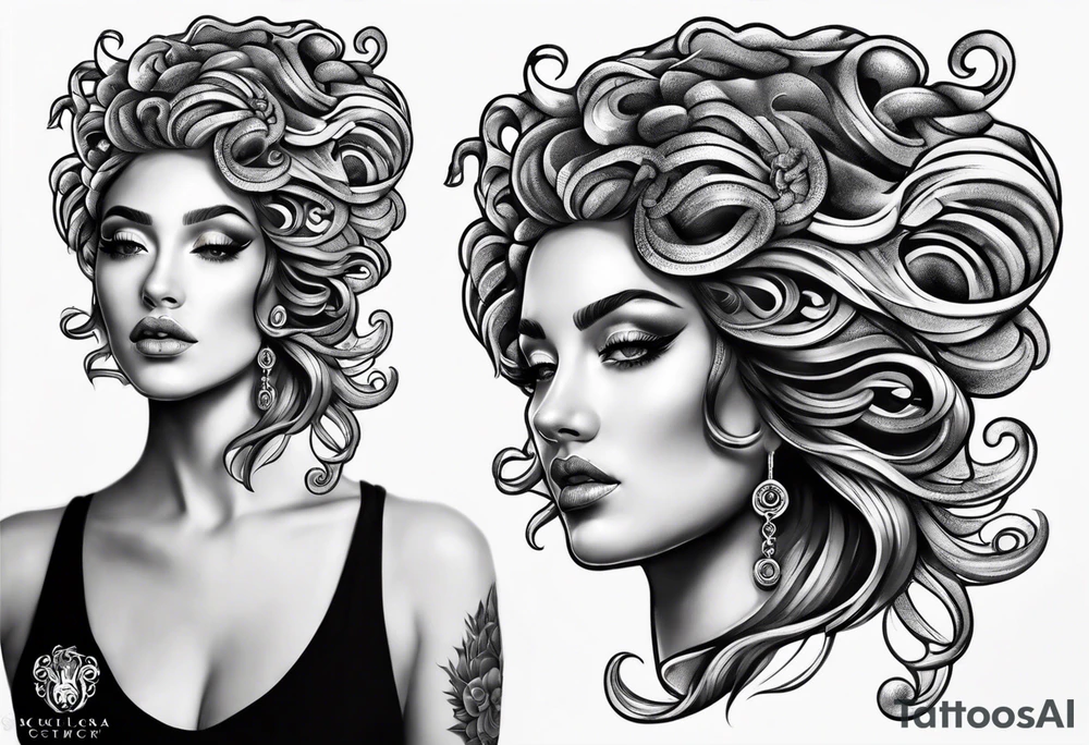 Medusa tattoo with Sicilian spin tattoo idea