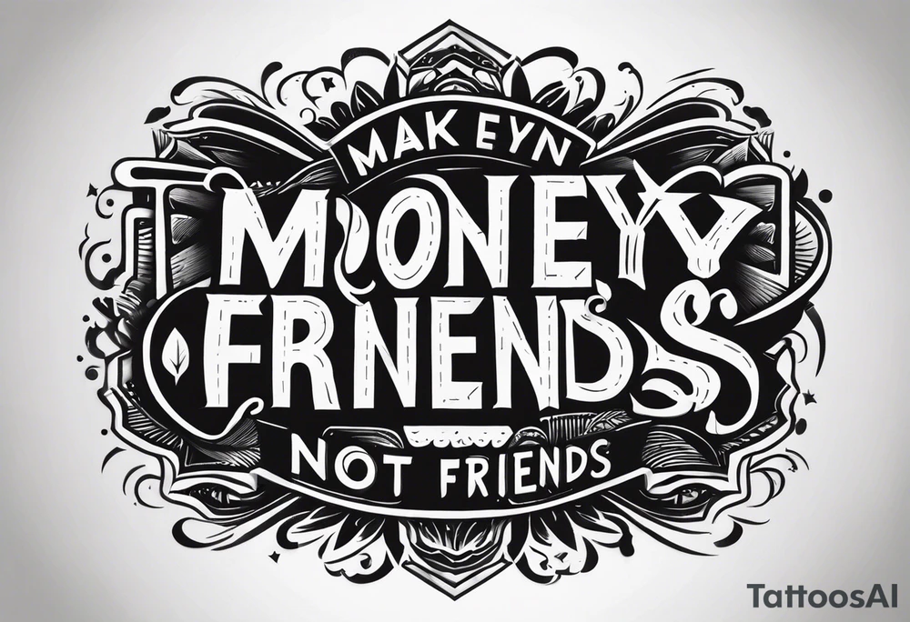make money not friends tattoo idea