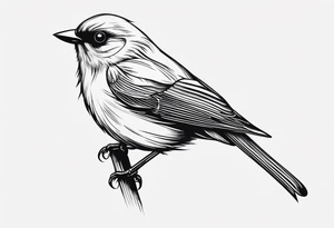 small bird outline minimal detail tattoo idea