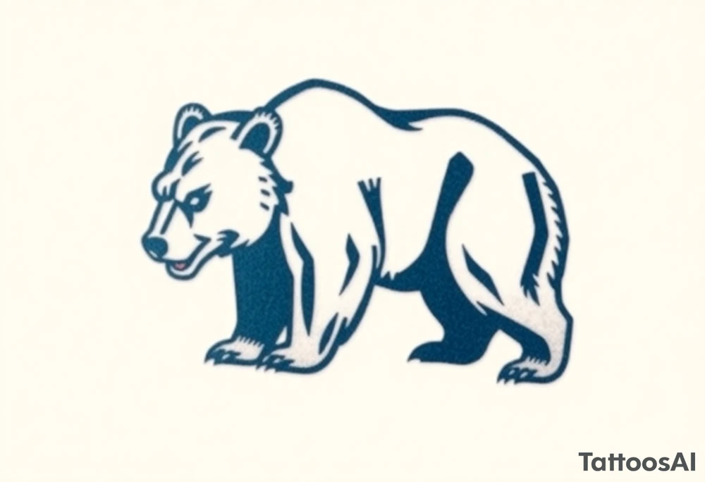 University of Northern Colorado bear mascot full standing bear tattoo idea